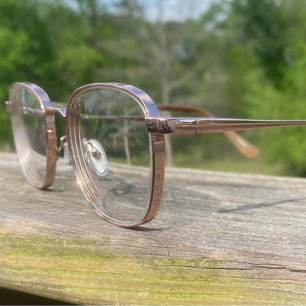 Zenni Rose Gold metallic Eyeglasses frames